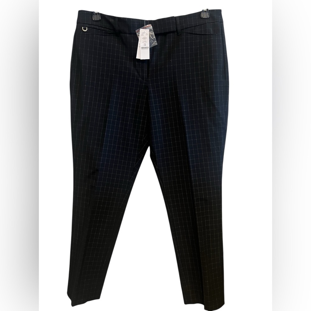 White House Black Market The Slim Ankle Pant in Black And Camel Size 12